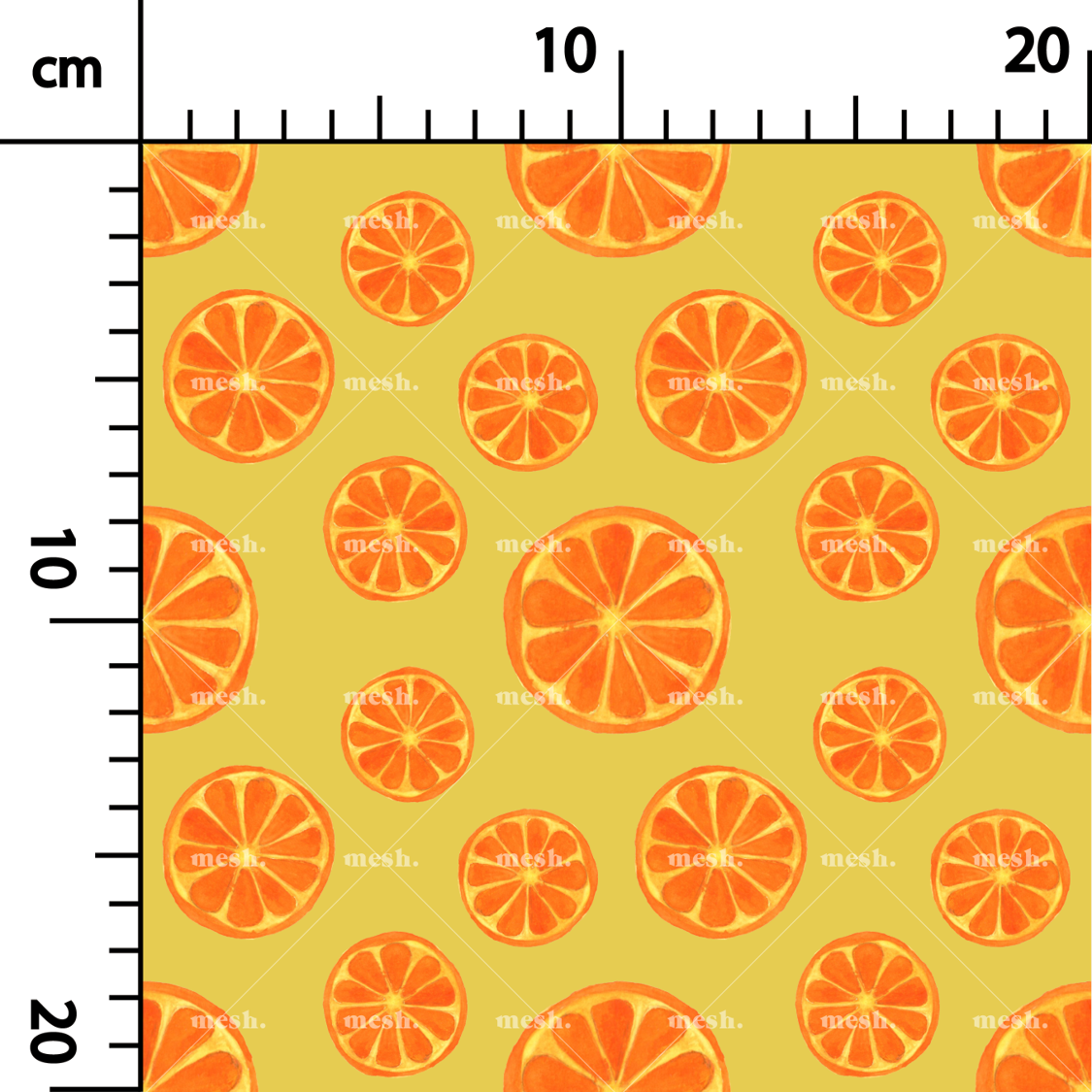 129. Multiple oranges in yellow
