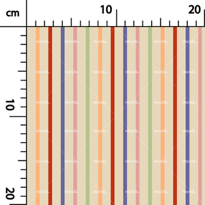 191. Coloured stripes version VII in beige