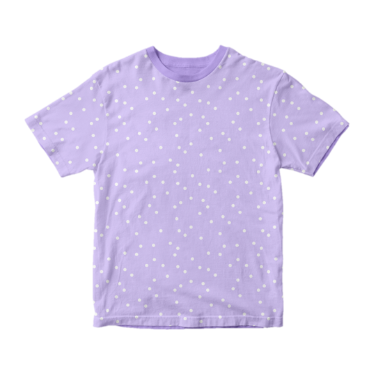 206. Messy dots in white on purple