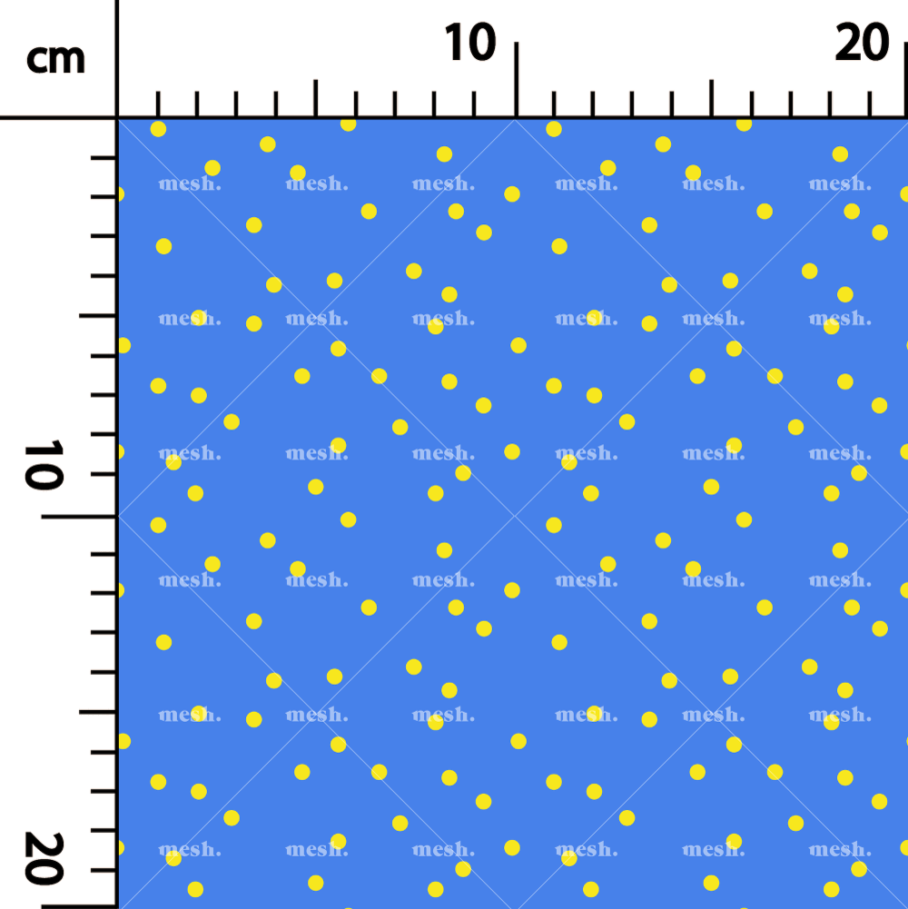 216. Messy dots in yellow on blue