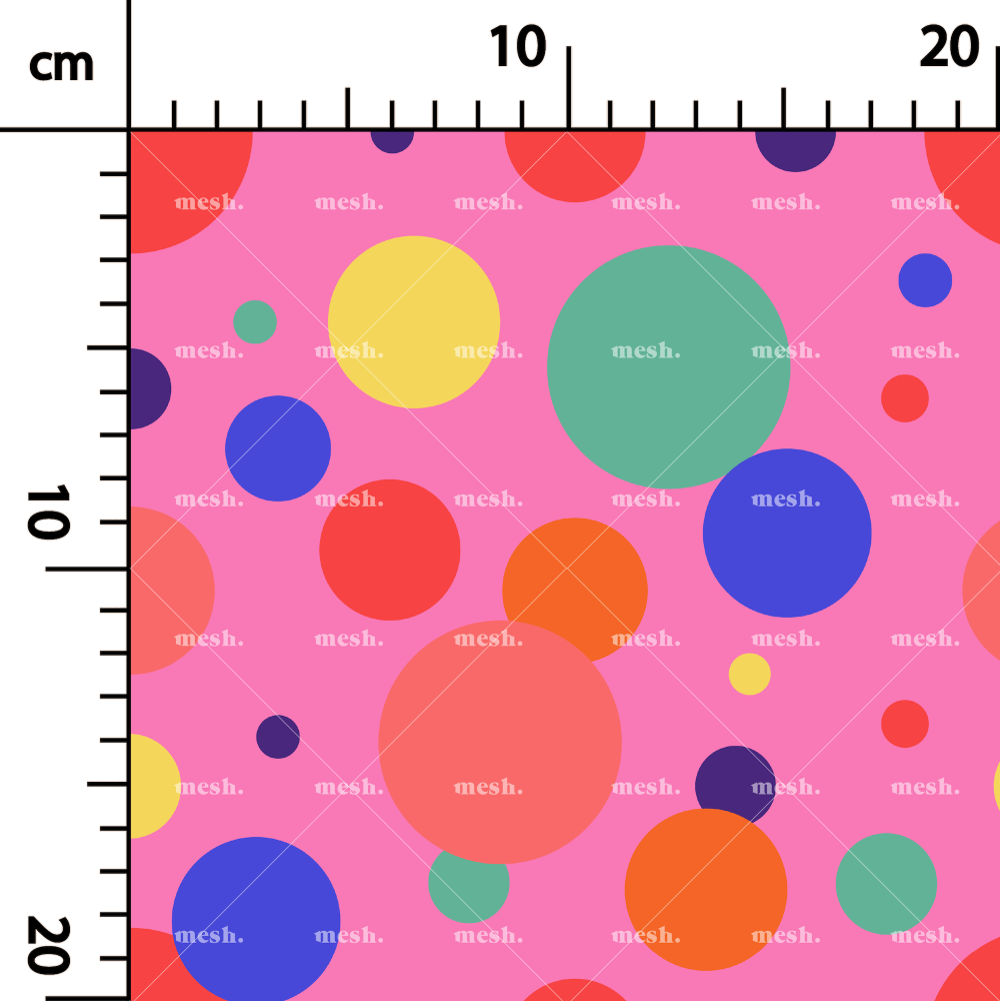217. Random coloured circles in pink