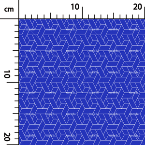 253. Dimensional mosaic in blue