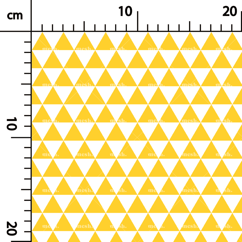 275. Aligned triangles yellow in white