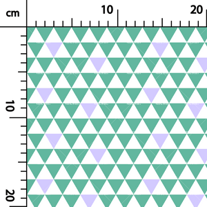 277. Aligned triangles green in white and purple