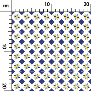 298. Flowers tile version II in yellow