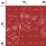 Load image into Gallery viewer, 350. Man faces colour in red
