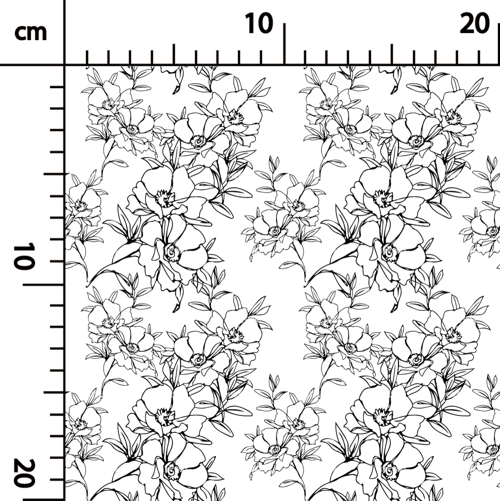 376. Floral dream full basic in white