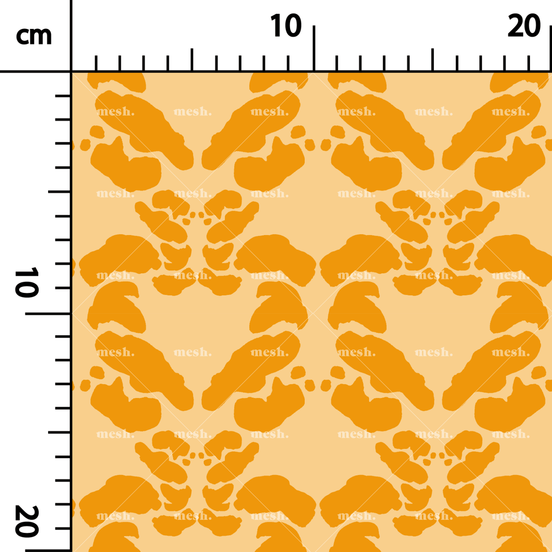 399. Symmetry decor in orange on orange