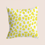 Load image into Gallery viewer, Wild animal coloured skin in yellow pattern design on recycled fabric pillow
