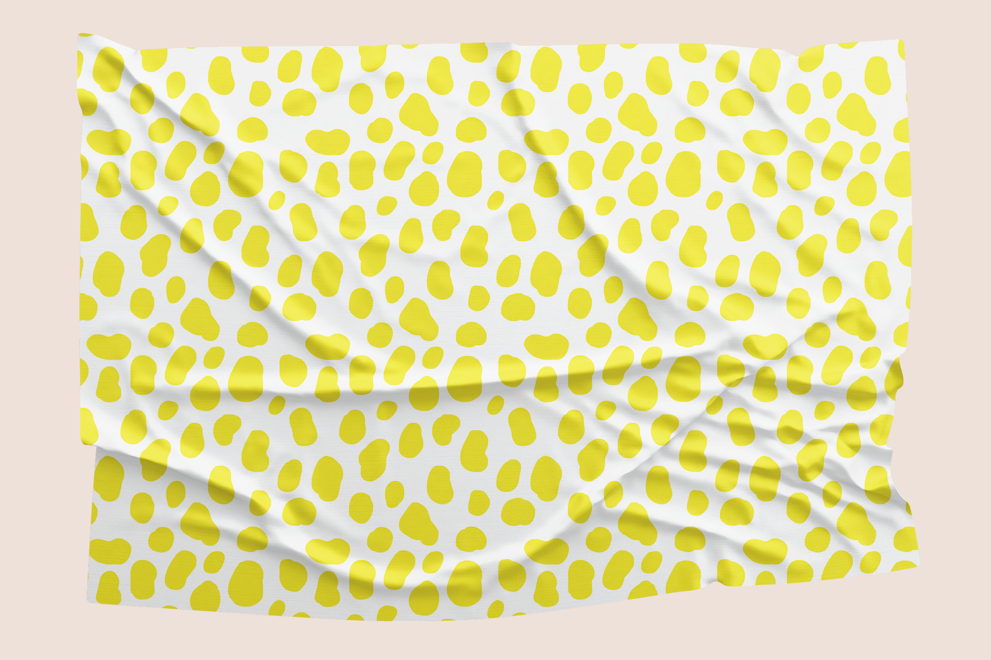 Wild animal coloured skin in yellow pattern design on sustainable fabric