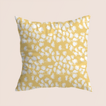 Load image into Gallery viewer, DNA map in yellow pattern design printed on recycled fabric home decor mockup
