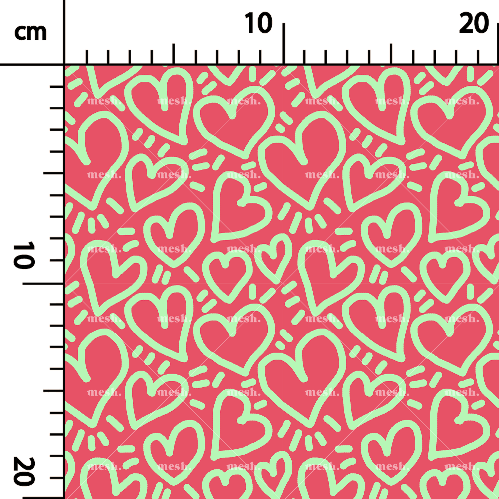 420. Hearts millennial in pink