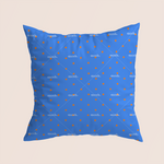 Load image into Gallery viewer, Trivial dots trendy in blue pattern design printed on recycled fabric pillow
