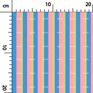 437. Coloured stripes version IV in pink
