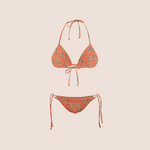 Load image into Gallery viewer, Tigers everywhere trendy in orange pattern design printed on recycled fabric swimwear
