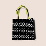 Load image into Gallery viewer, Under the sea black &amp; white in black pattern design printed on recycled fabric bags
