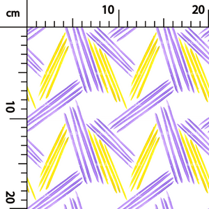 63. Hand-painted lines in yellow and purple