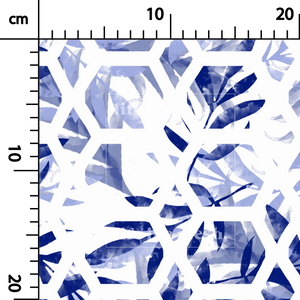 828. Tiles Leaves Blue