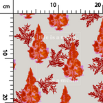 Load image into Gallery viewer, 851. Christmas Tree in Leaves Grey and Red
