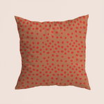 Load image into Gallery viewer, Modern mini bubbles in red recycled fabric home decor

