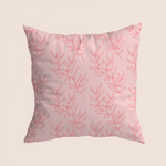 Load image into Gallery viewer, Minimal nature in pink printed recycled fabric in home decor 
