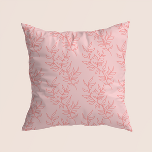 Minimal nature in pink printed recycled fabric in home decor 
