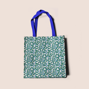 Vintage rings pattern design printed on recycled fabric sample bags