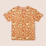Load image into Gallery viewer, Wild animal skin in basic orange recycled fabric apparel

