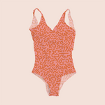 Load image into Gallery viewer, Art millennial II pattern design on recycled fabric swimwear mockup
