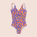 Load image into Gallery viewer, Patchwork recycled fabric swimwear
