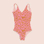 Load image into Gallery viewer, Wild animal skin in basic pink swimwear
